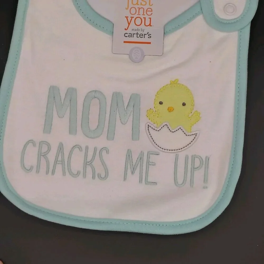 Carter's Just One You MOM CRACKS ME UP! Baby Bib1st Easter